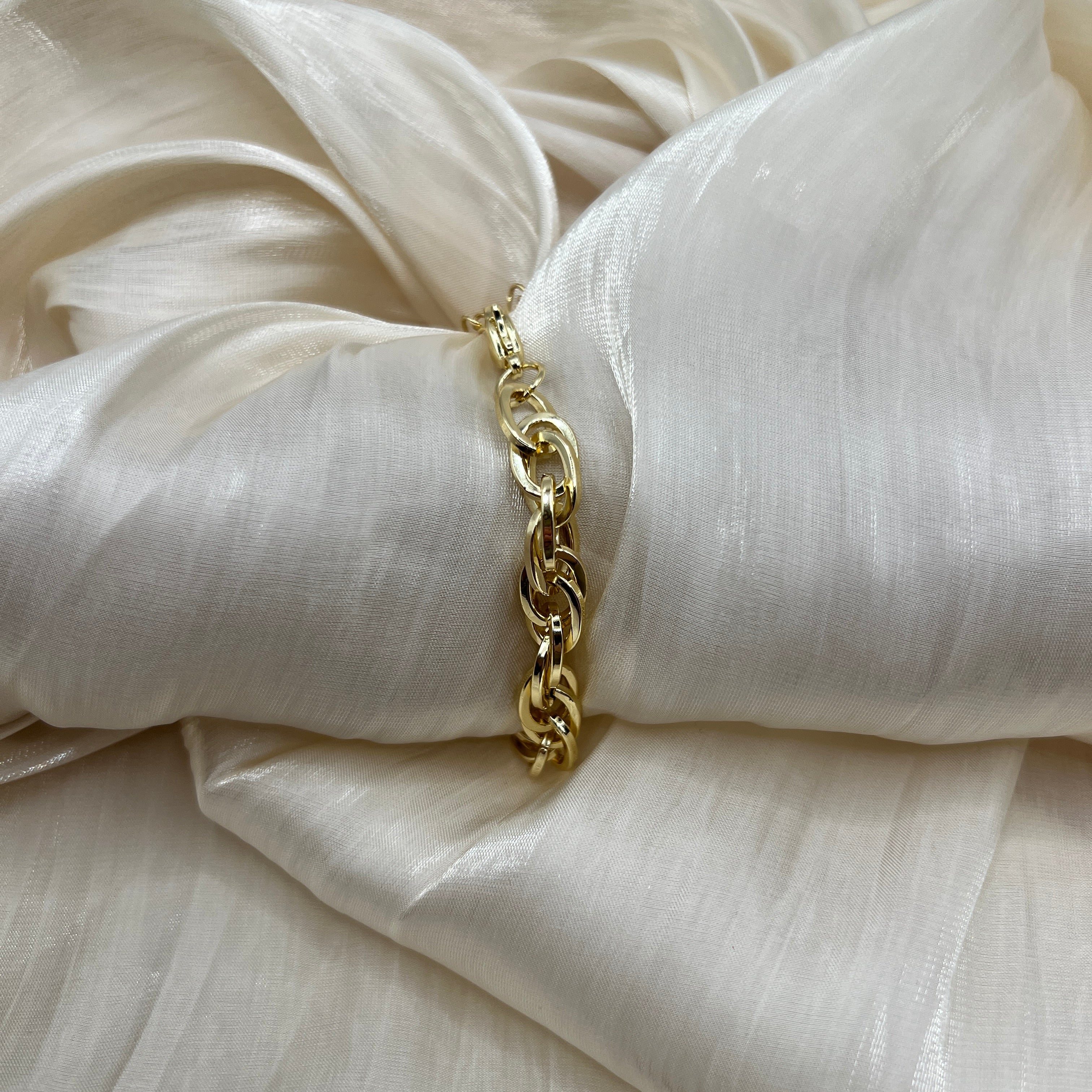 14K Gold Plated Chunky Chain Bracelet – Boldy