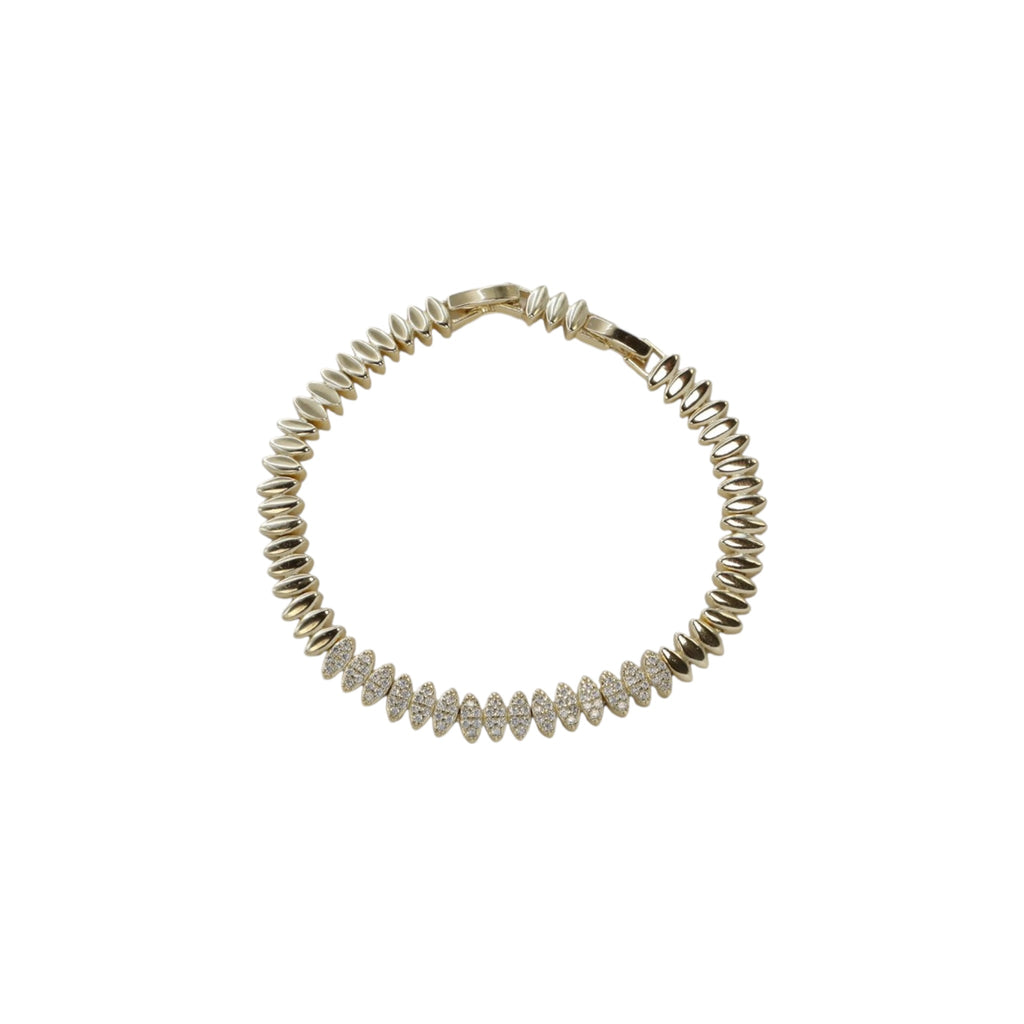 CZ Pavé Gold Statement Bracelet – Margot | 14K Gold Plated