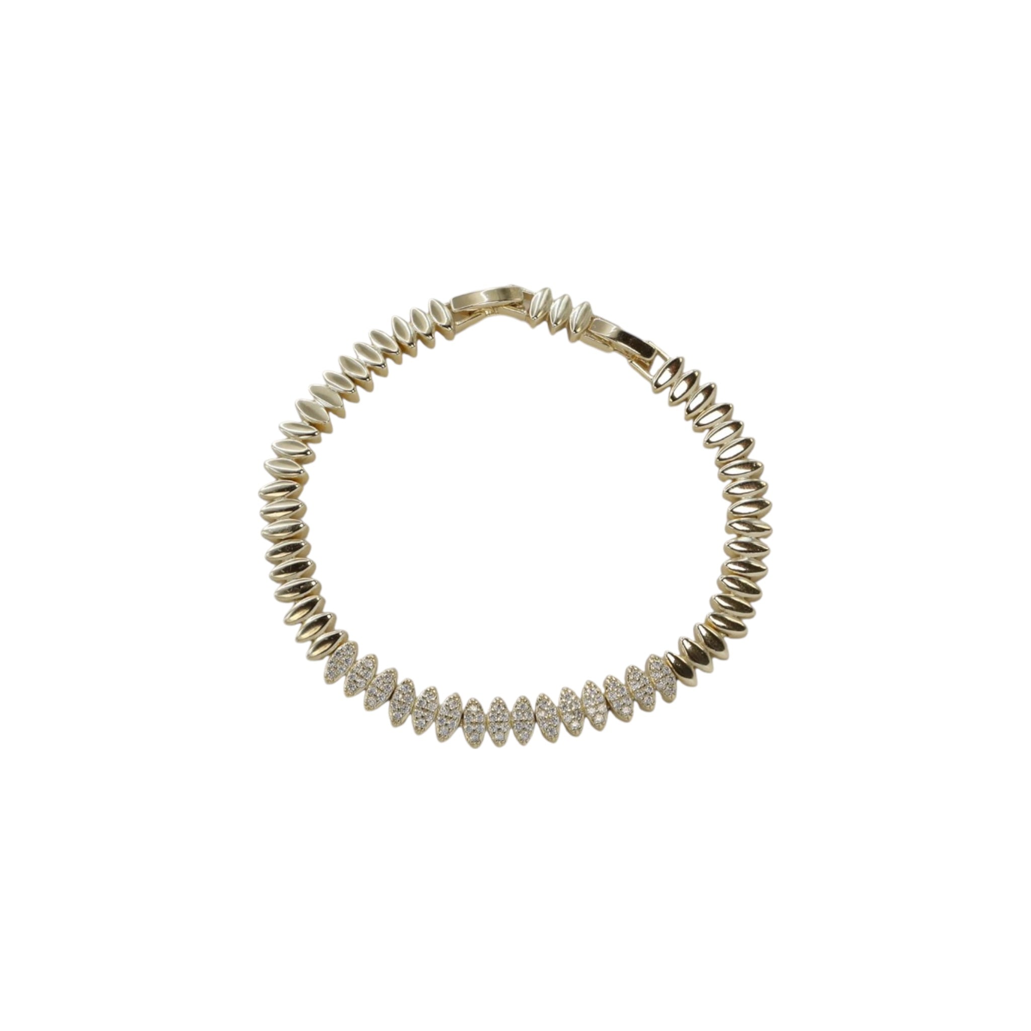 CZ Pavé Gold Statement Bracelet – Margot | 14K Gold Plated