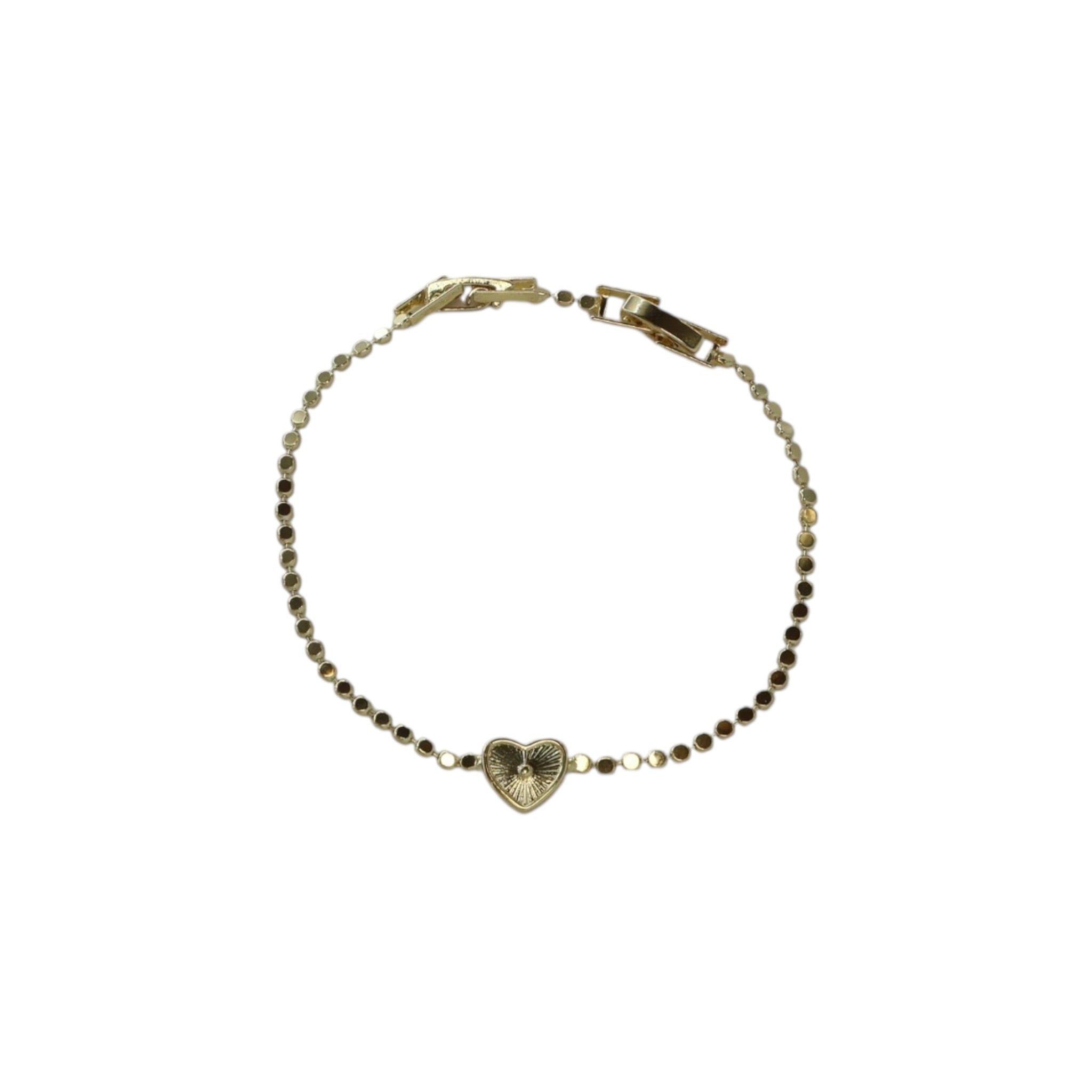 Minimal Heart Gold Bracelet – Amora | 14K Gold Plated