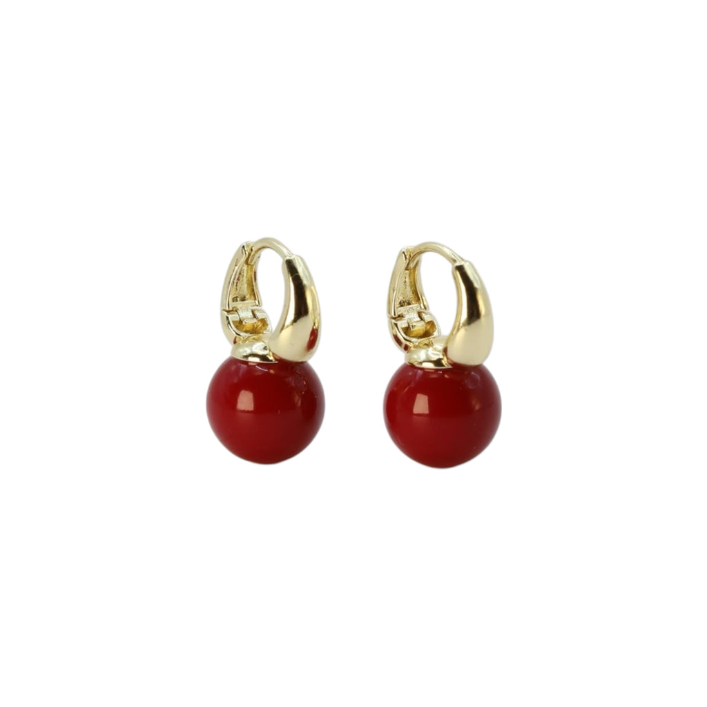 Classic Pearl Drop Hoop Earrings – Virella