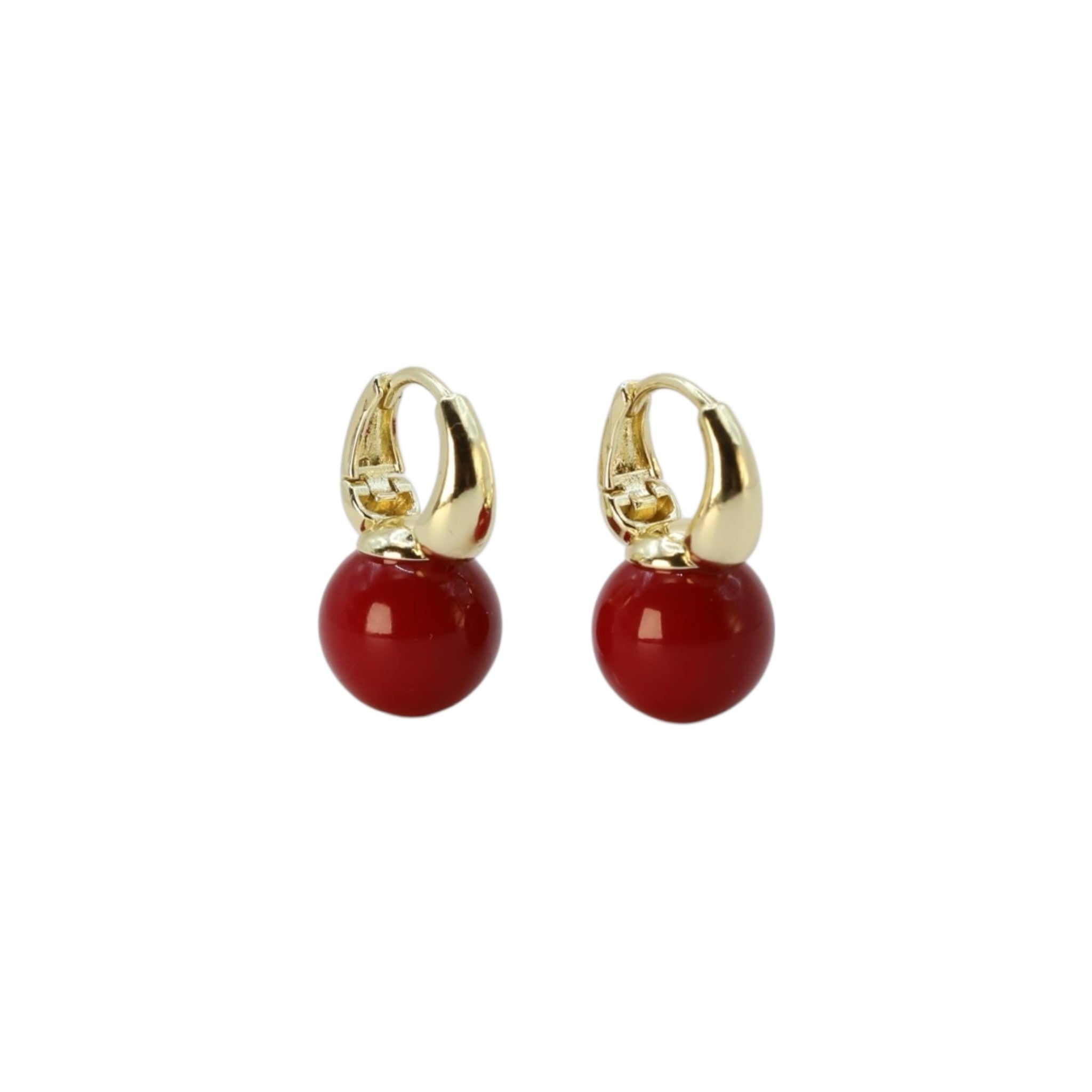 Classic Pearl Drop Hoop Earrings – Virella