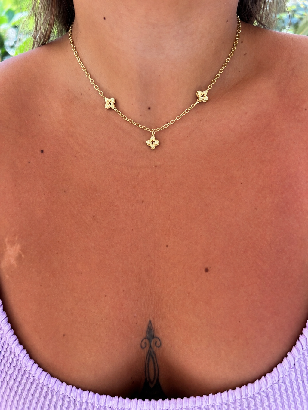 Fleur – Three Petal Charm Necklace