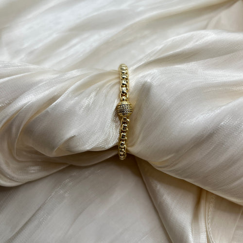 Adele Pavé Gold Bracelet – 14K Gold Plated