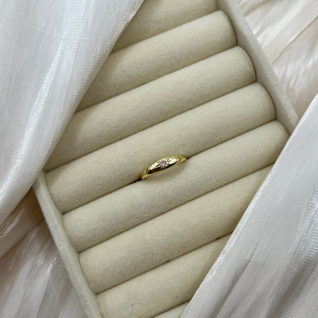 Aurielle Starburst Ring – 14K Gold Plated