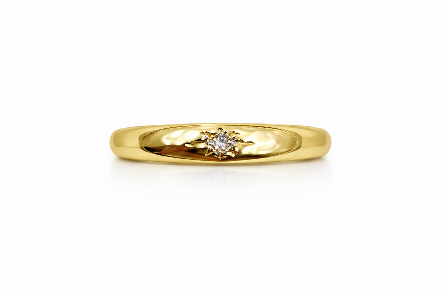 Aurielle Starburst Ring – 14K Gold Plated