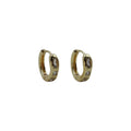 Baguette Stone Hoop Earrings Gold – Arvella