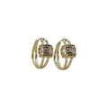 Baguette Pavé Hoop Earrings – Elvaria