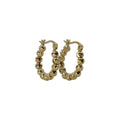 Beaded Hoop Earrings Gold – Aria