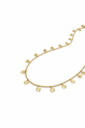 Radiant Disc Drop Necklace – Serelune | 14K Gold Plated
