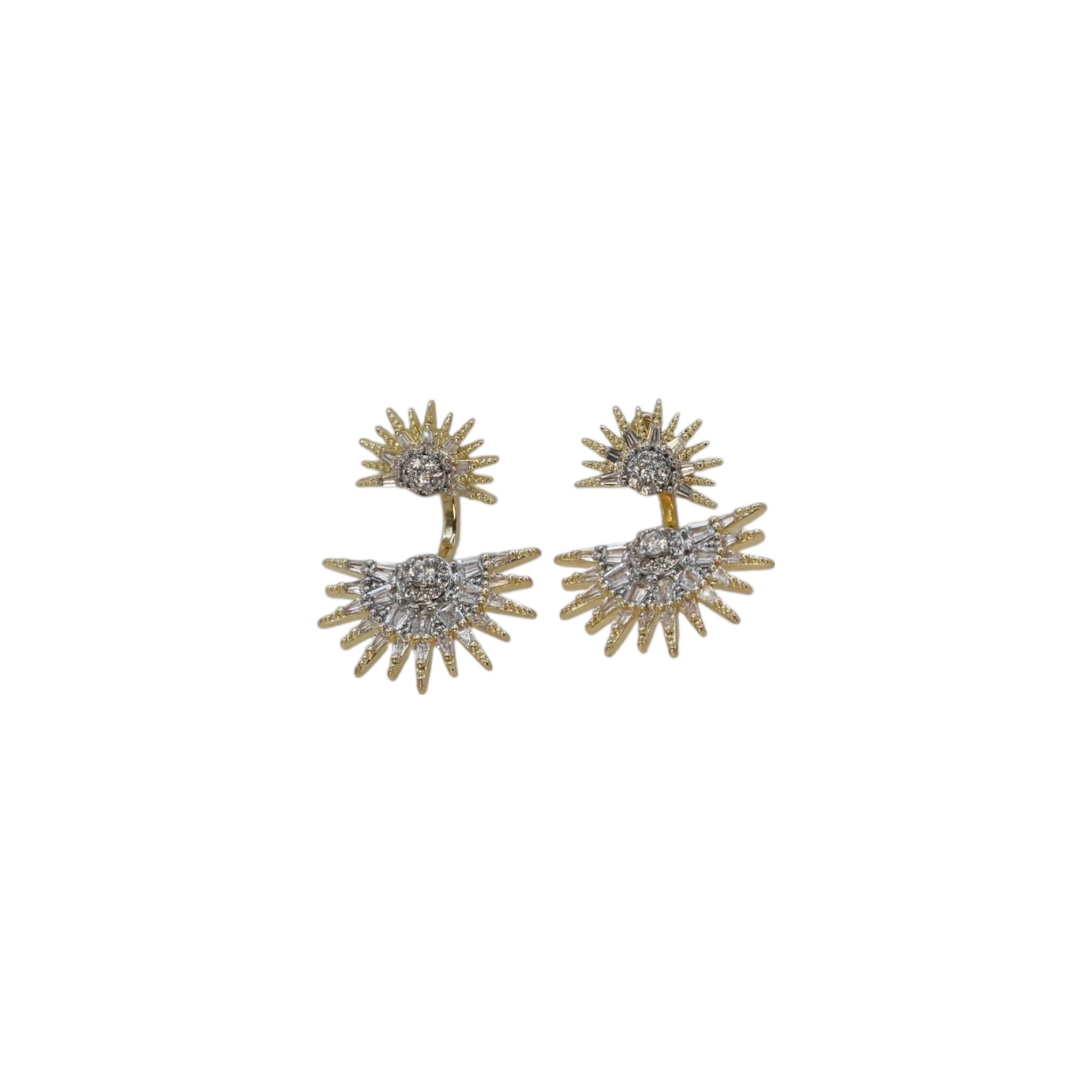 Celestial Burst Statement Earrings Gold – Serenne