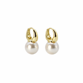 Classic Pearl Drop Hoop Earrings – Virella
