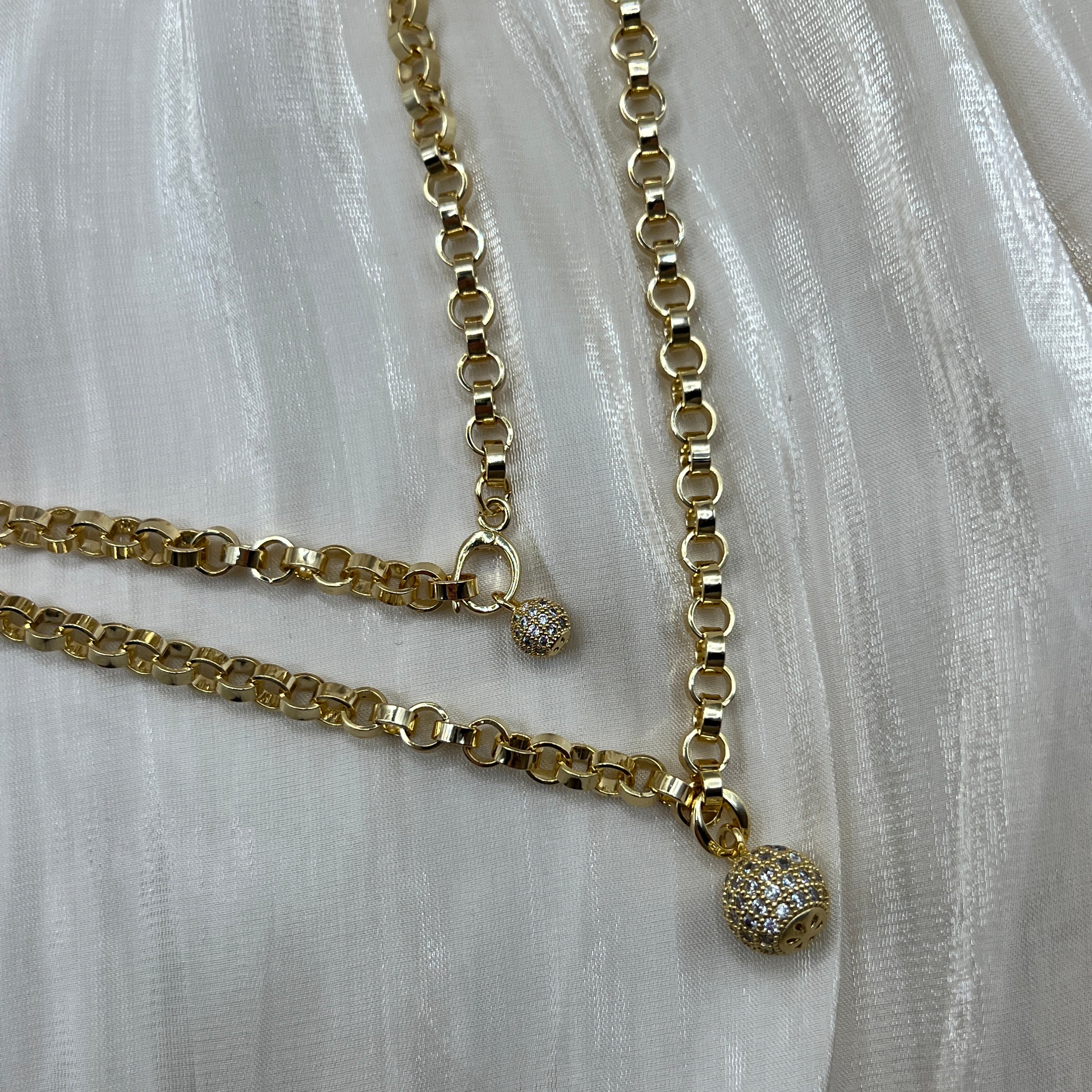 Chunky Chain Pendant Necklace – Zafira | 14K Gold Plated
