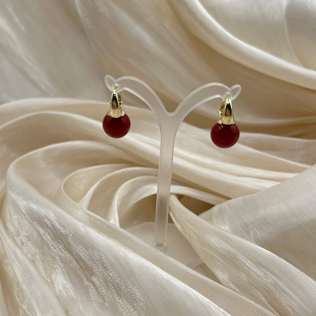 Classic Pearl Drop Hoop Earrings – Virella