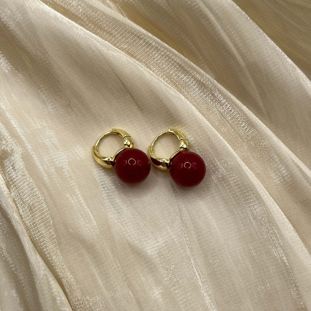 Classic Pearl Drop Hoop Earrings – Virella