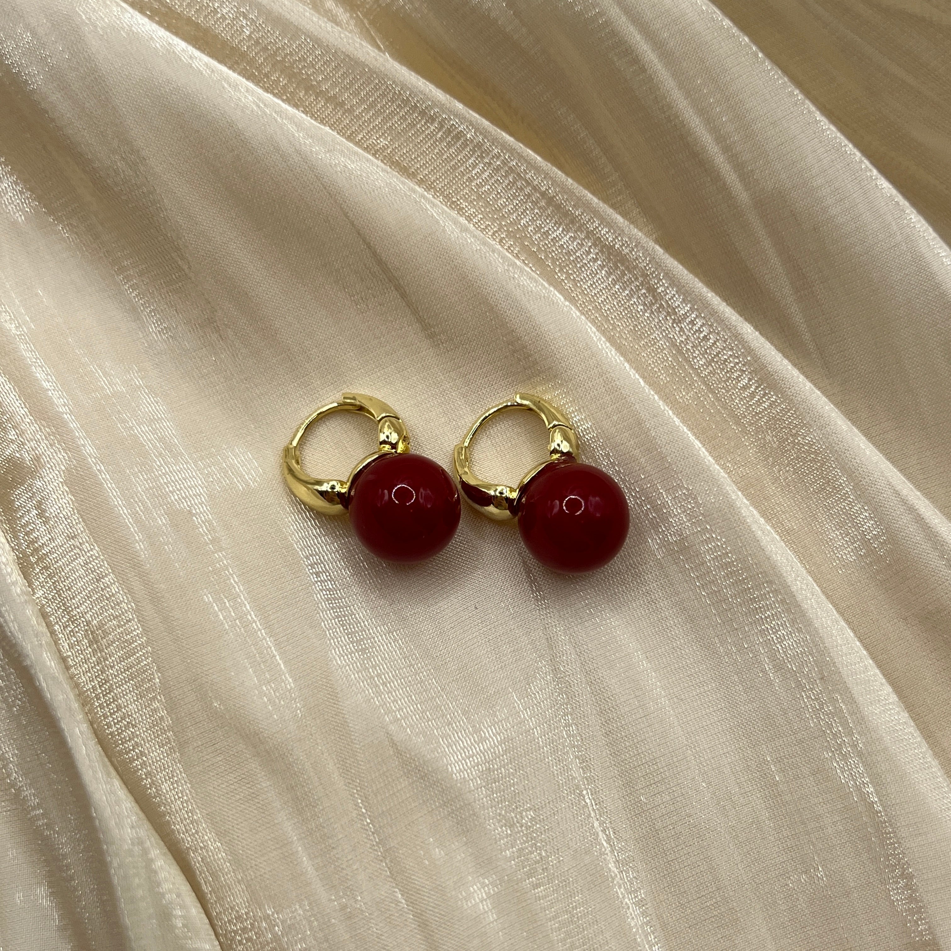 Classic Pearl Drop Hoop Earrings – Virella