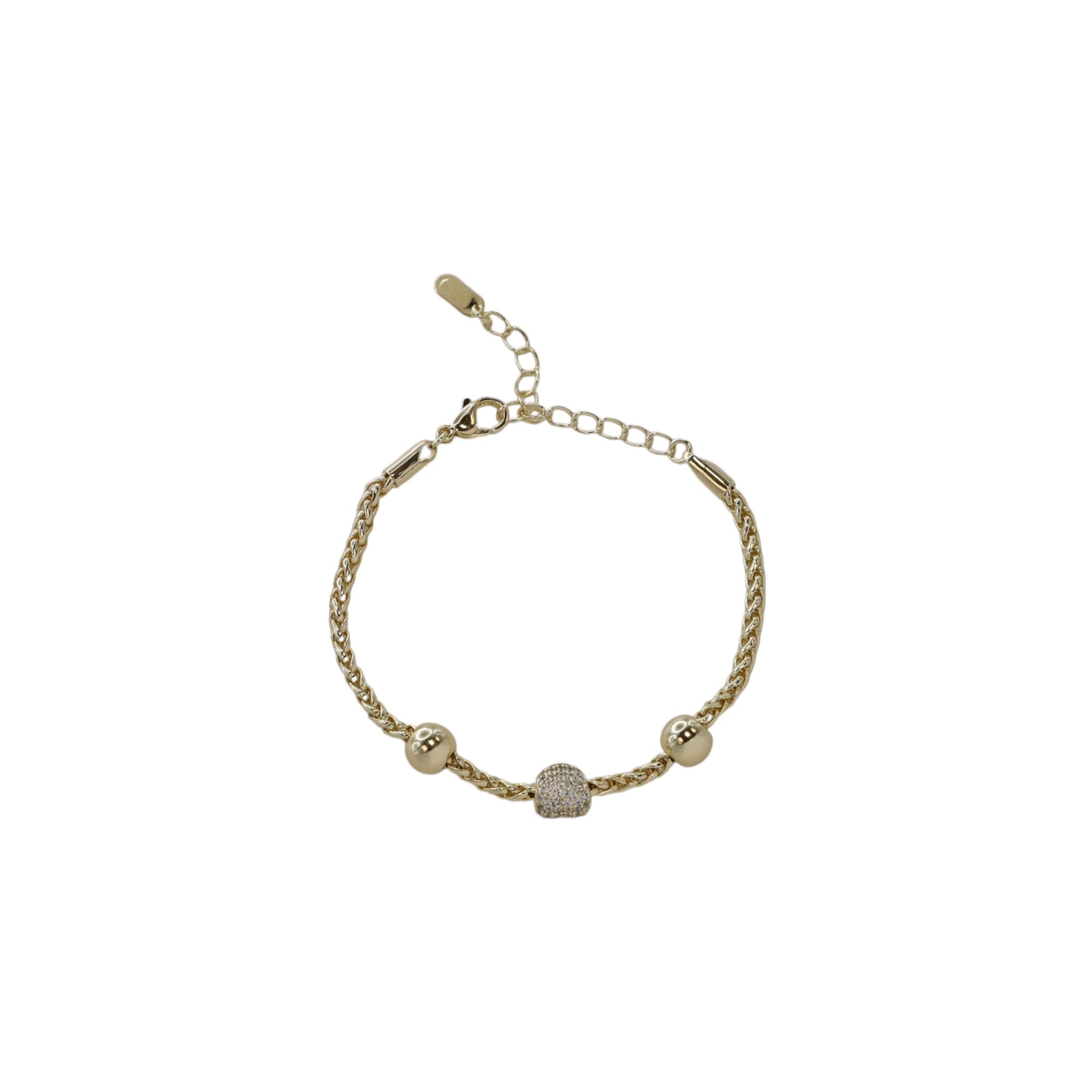 Dainty Zircon Gold Bracelet – Rosa | 14K Gold Plated