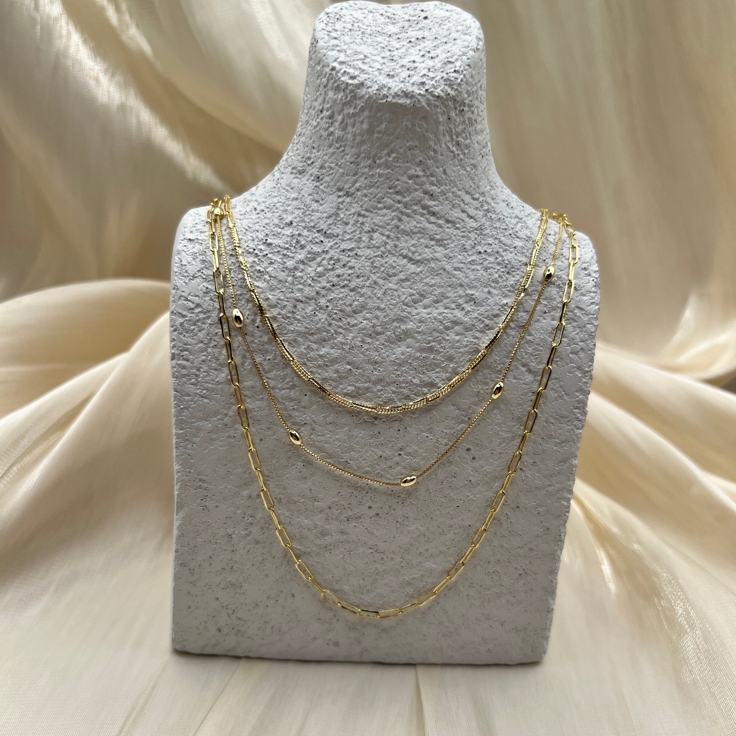 Elongated Link Chain Necklace – Vessara | 14K Gold Plated