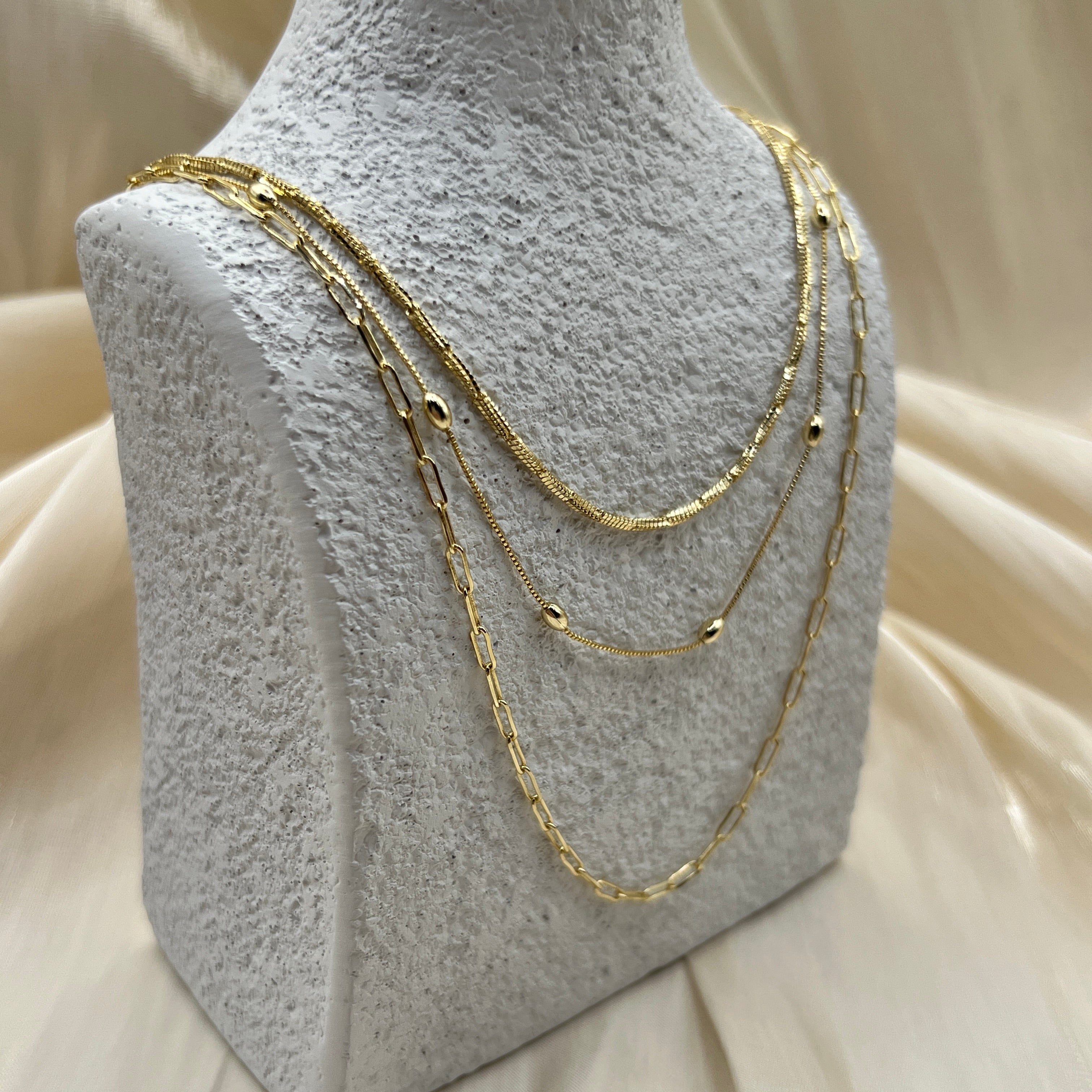 Elongated Link Chain Necklace – Vessara | 14K Gold Plated