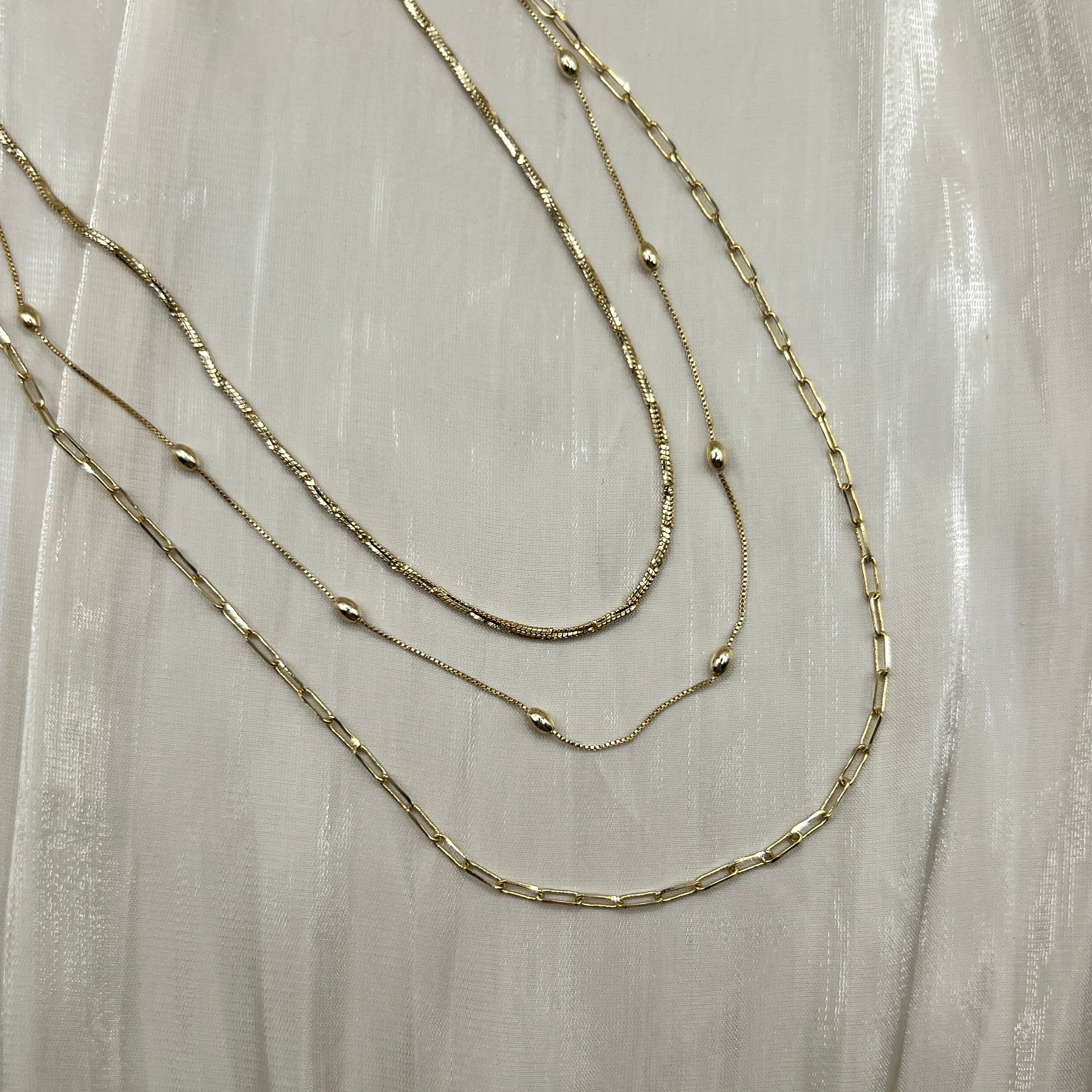 Elongated Link Chain Necklace – Vessara | 14K Gold Plated