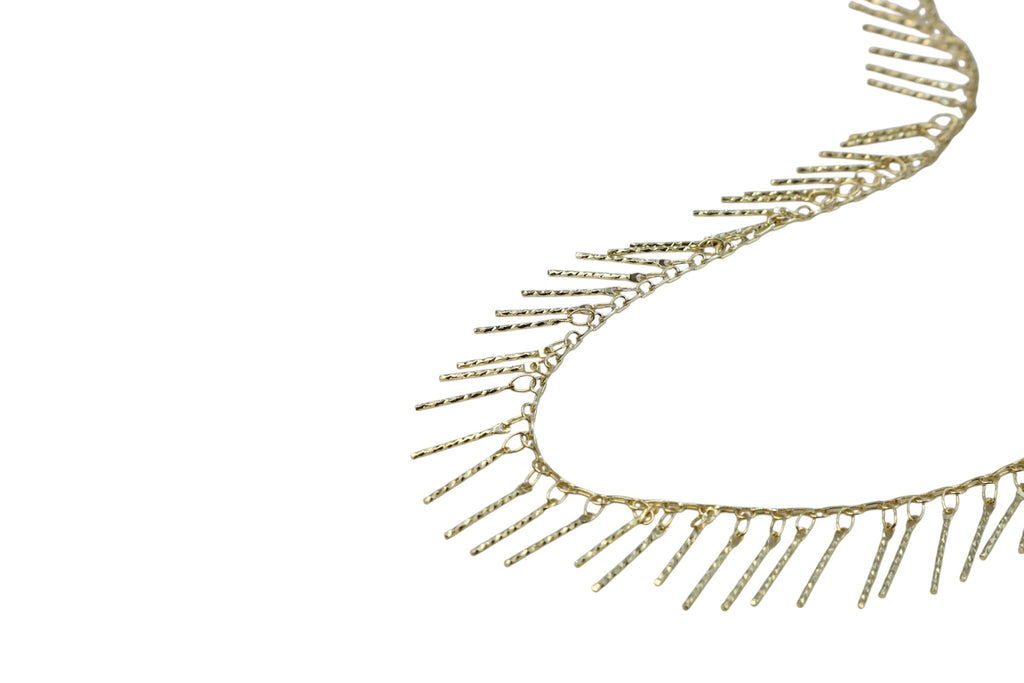 Fringe Chain Necklace – Zephyra | 14K Gold Plated