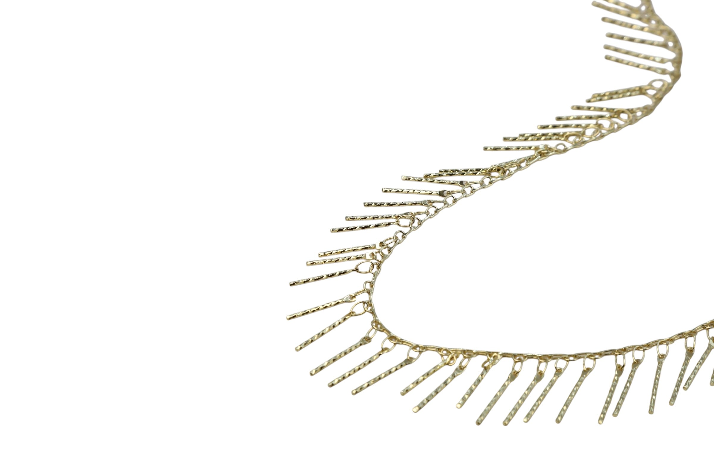 Fringe Chain Necklace – Zephyra | 14K Gold Plated