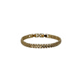 Geometric CZ Tennis Gold Bracelet – Alvera | 14K Gold Plated