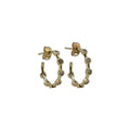 Geometric Stone Hoop Earrings Gold – Virelva