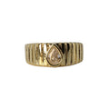 Gold Plated Pear Cut Statement Ring – Elara