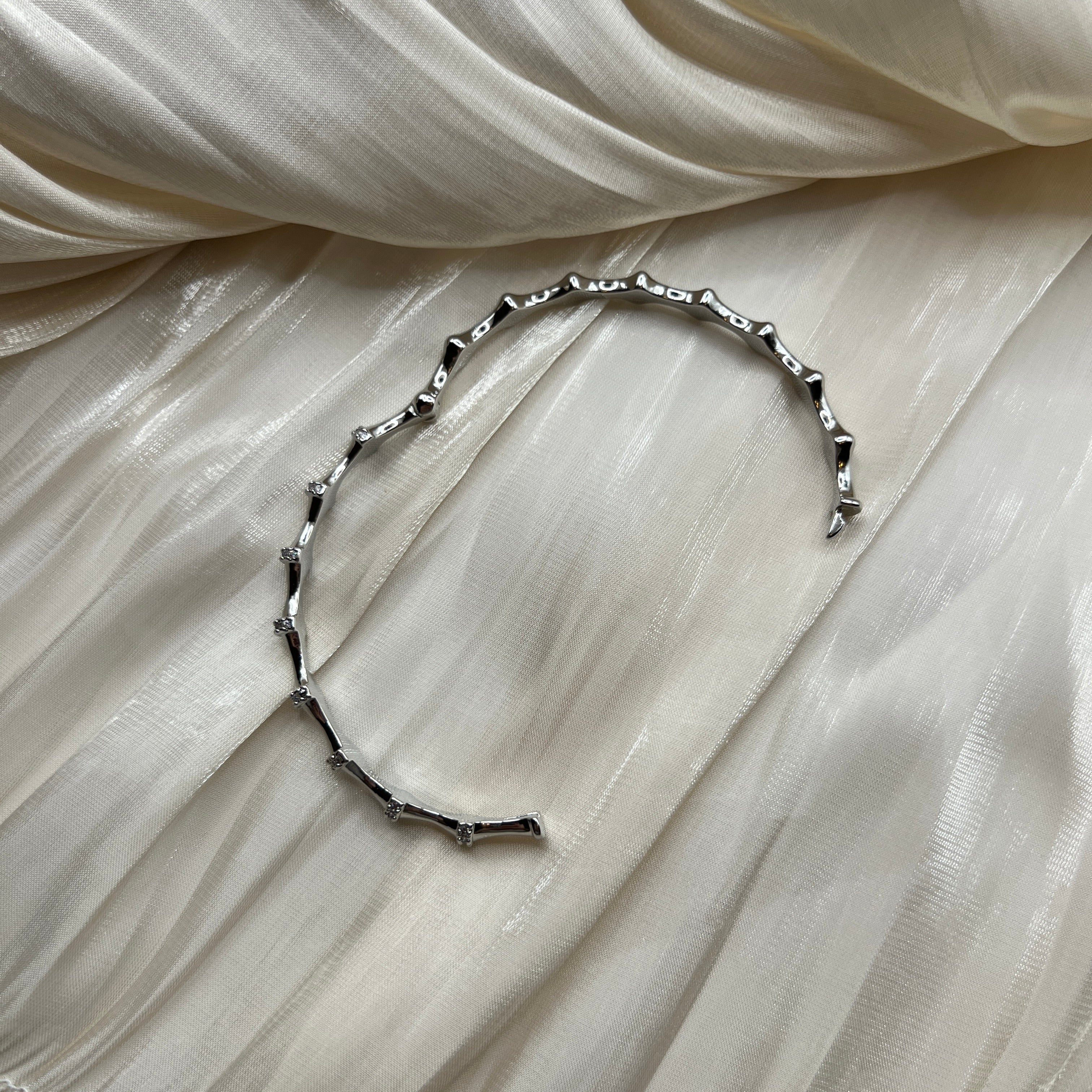 Molten CZ Bangle – Orvella | 14K Gold Plated