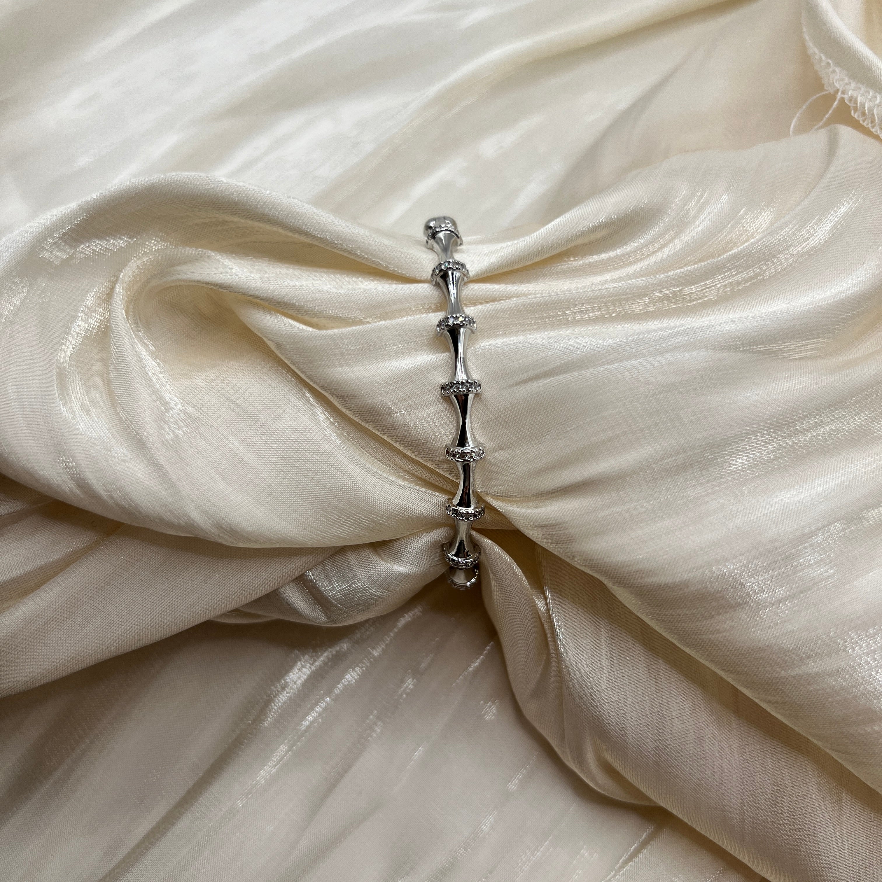 Molten CZ Bangle – Orvella | 14K Gold Plated
