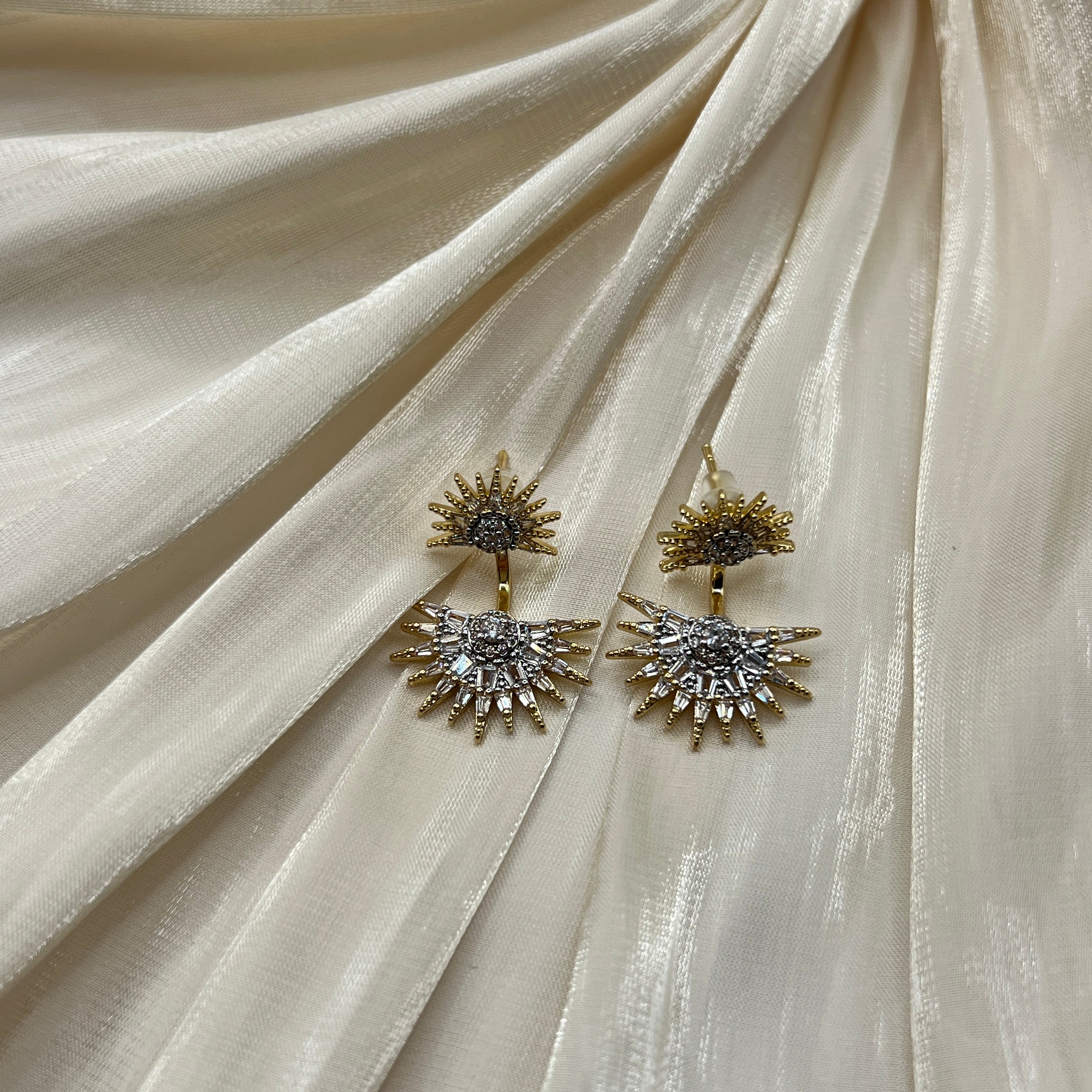 Celestial Burst Statement Earrings Gold – Serenne