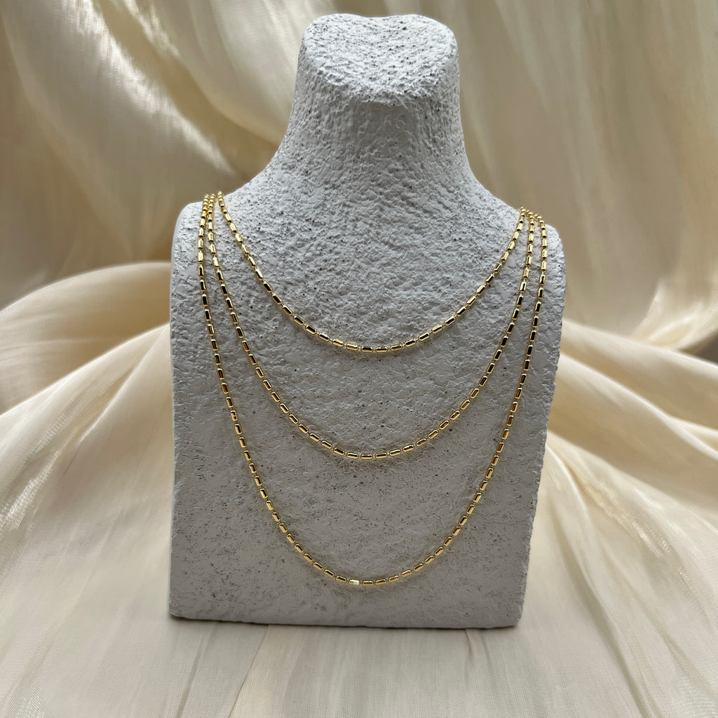 Linear Box Chain Necklace – Seranova | 14K Gold Plated