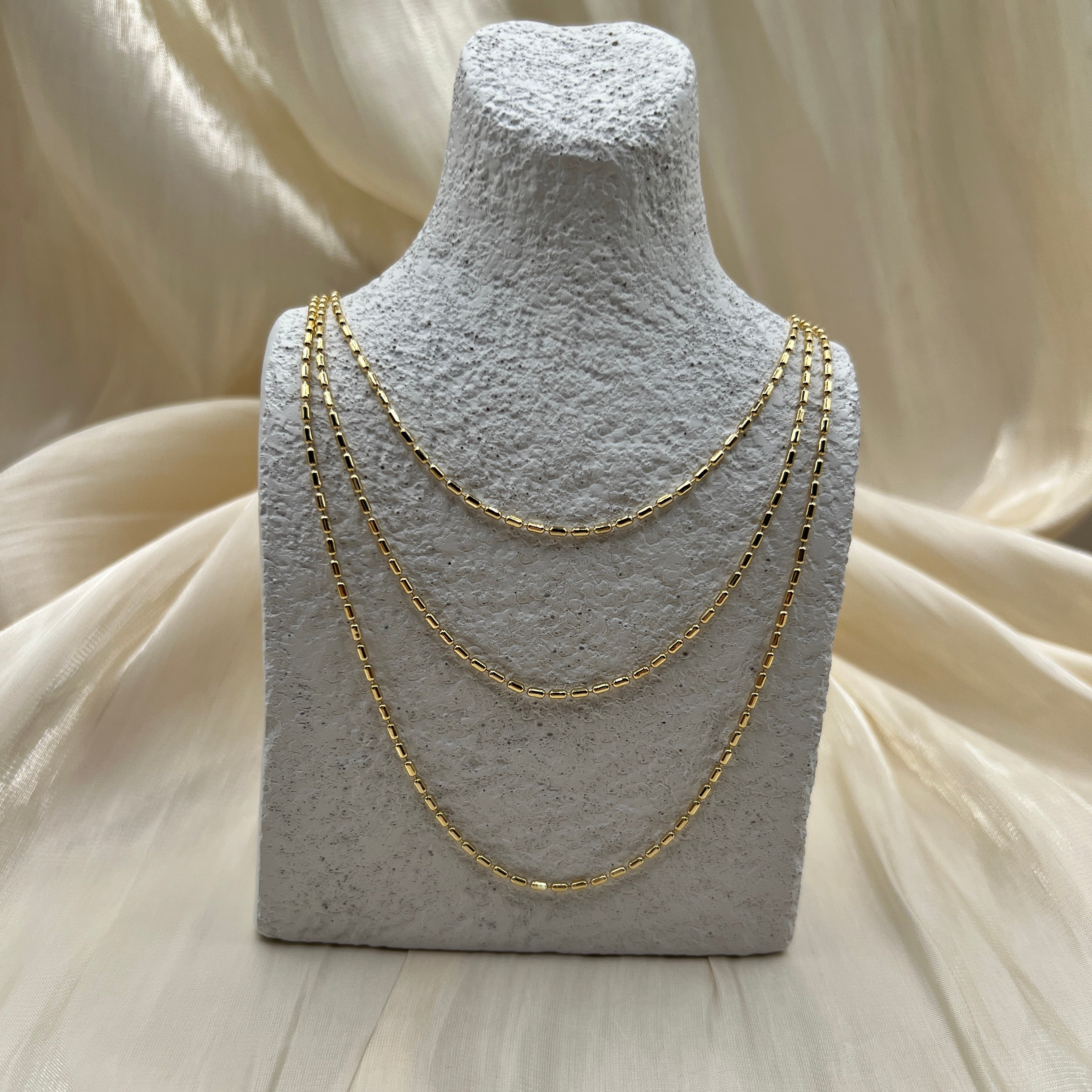 Linear Box Chain Necklace – Seranova | 14K Gold Plated