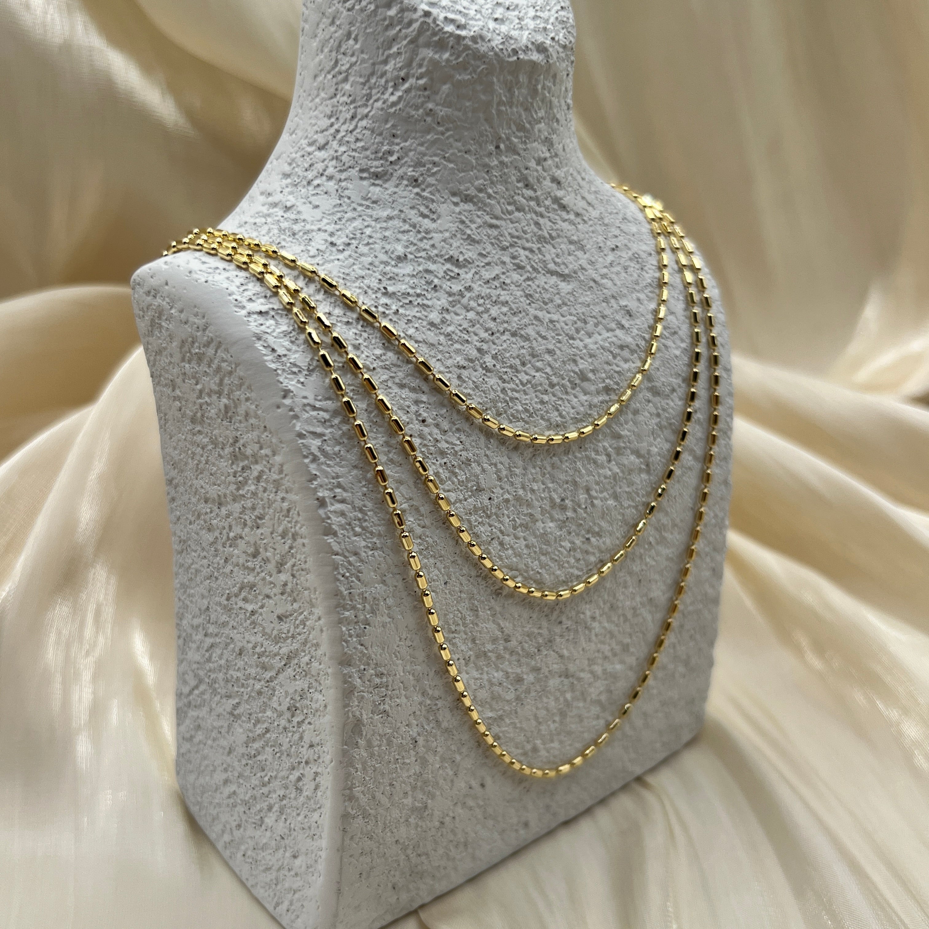 Linear Box Chain Necklace – Seranova | 14K Gold Plated
