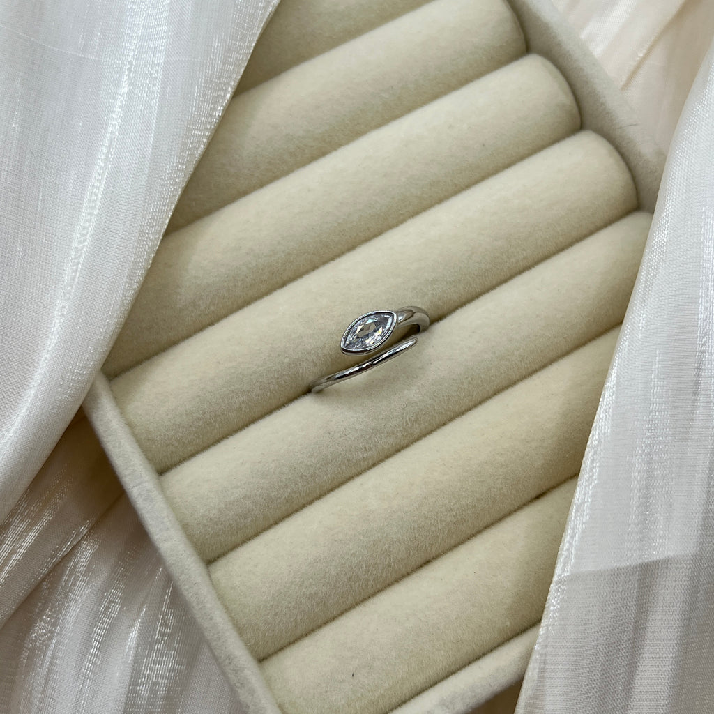 Marquise Stone Adjustable Ring – Selene