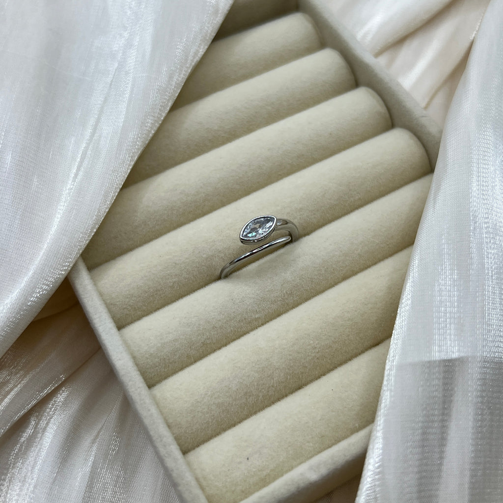Marquise Stone Adjustable Ring – Selene