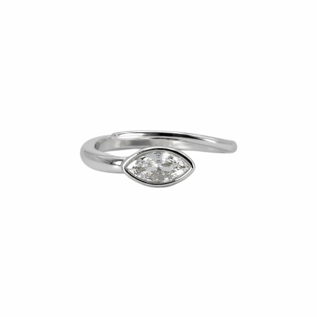 Marquise Stone Adjustable Ring – Selene