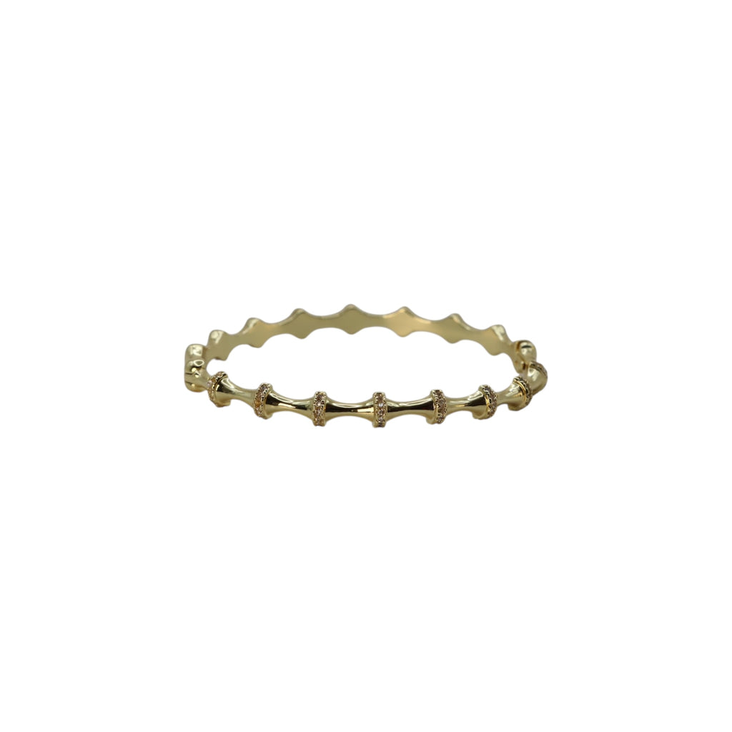 Molten CZ Bangle – Orvella | 14K Gold Plated