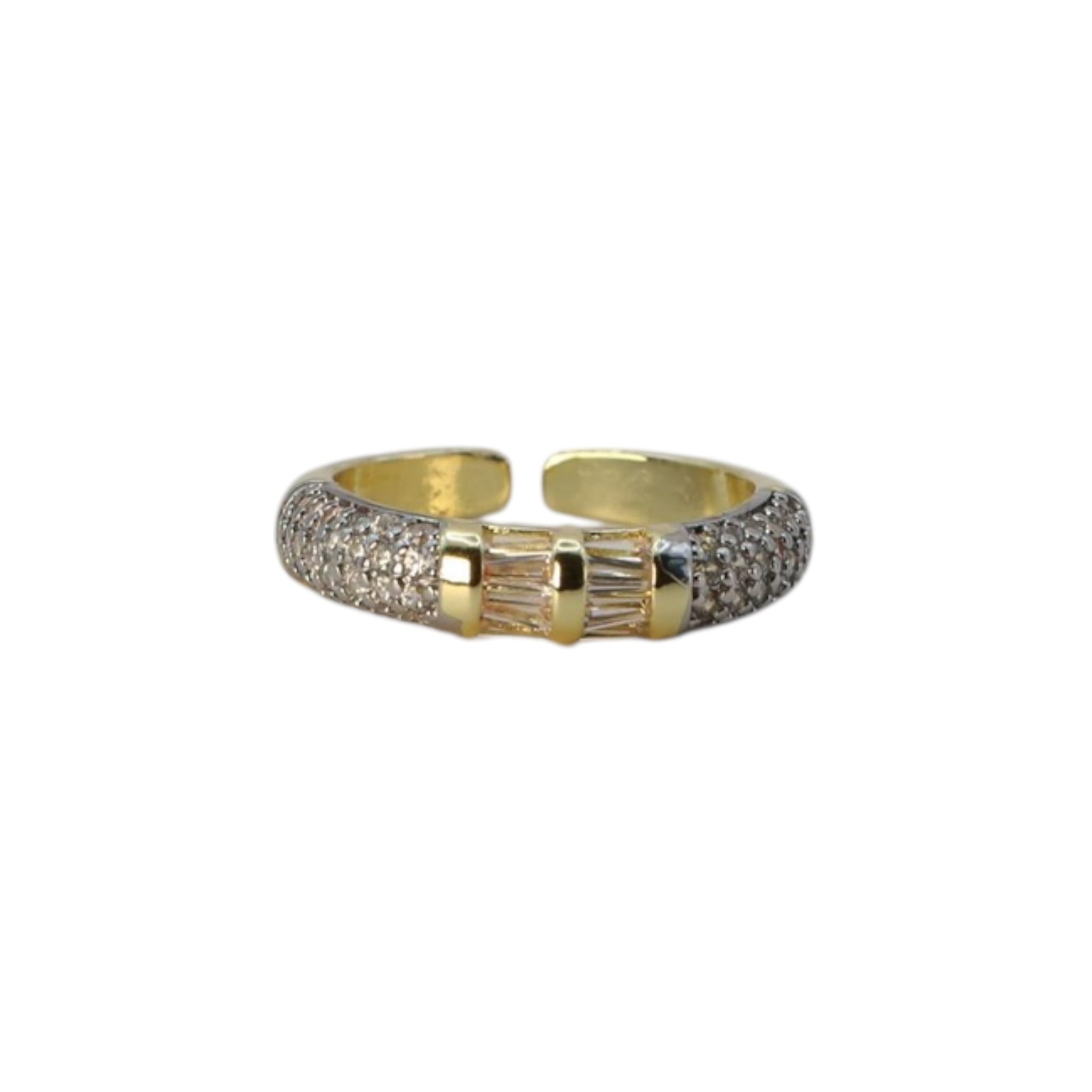 Pave Baguette Adjustable Ring – Orlena