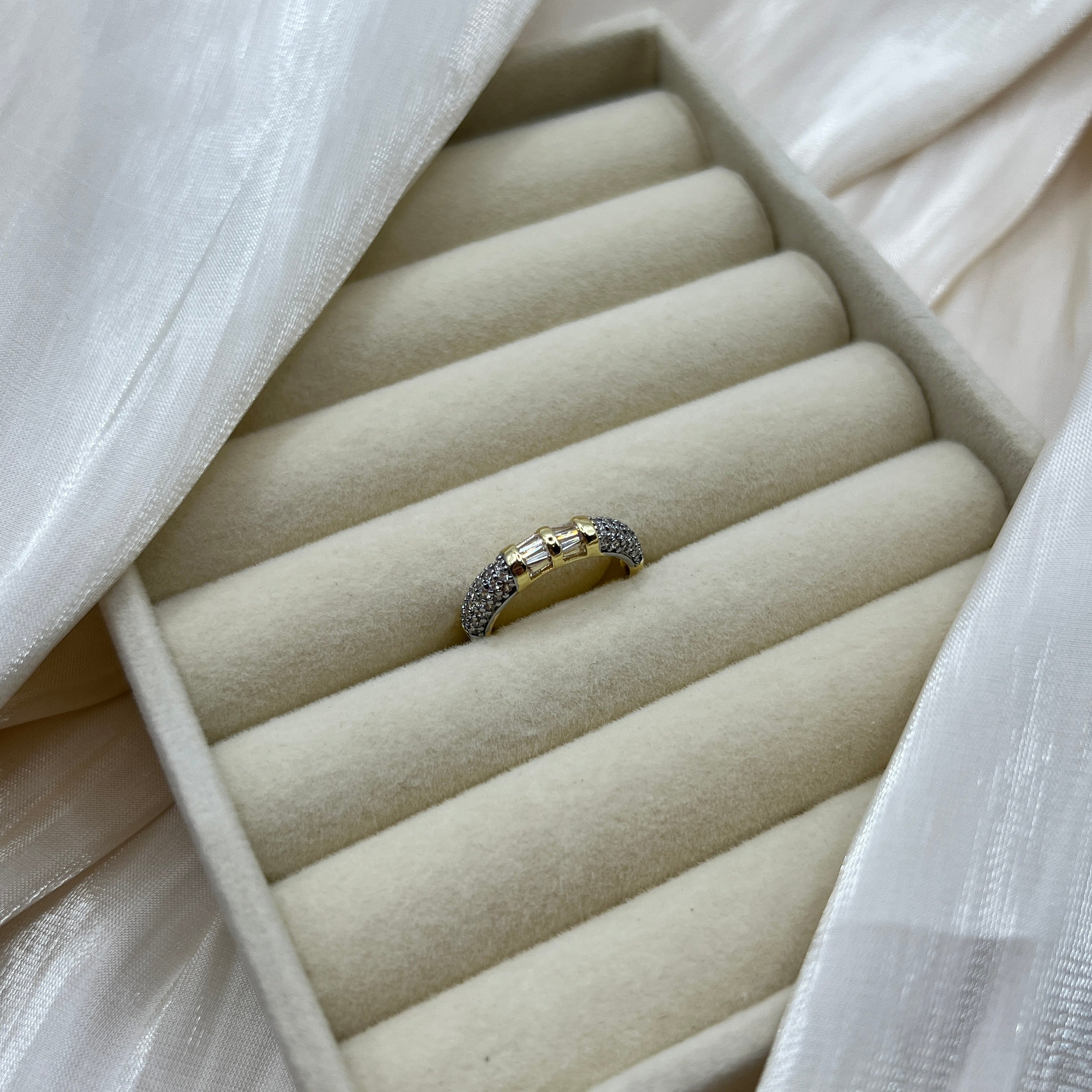 Pave Baguette Adjustable Ring – Orlena