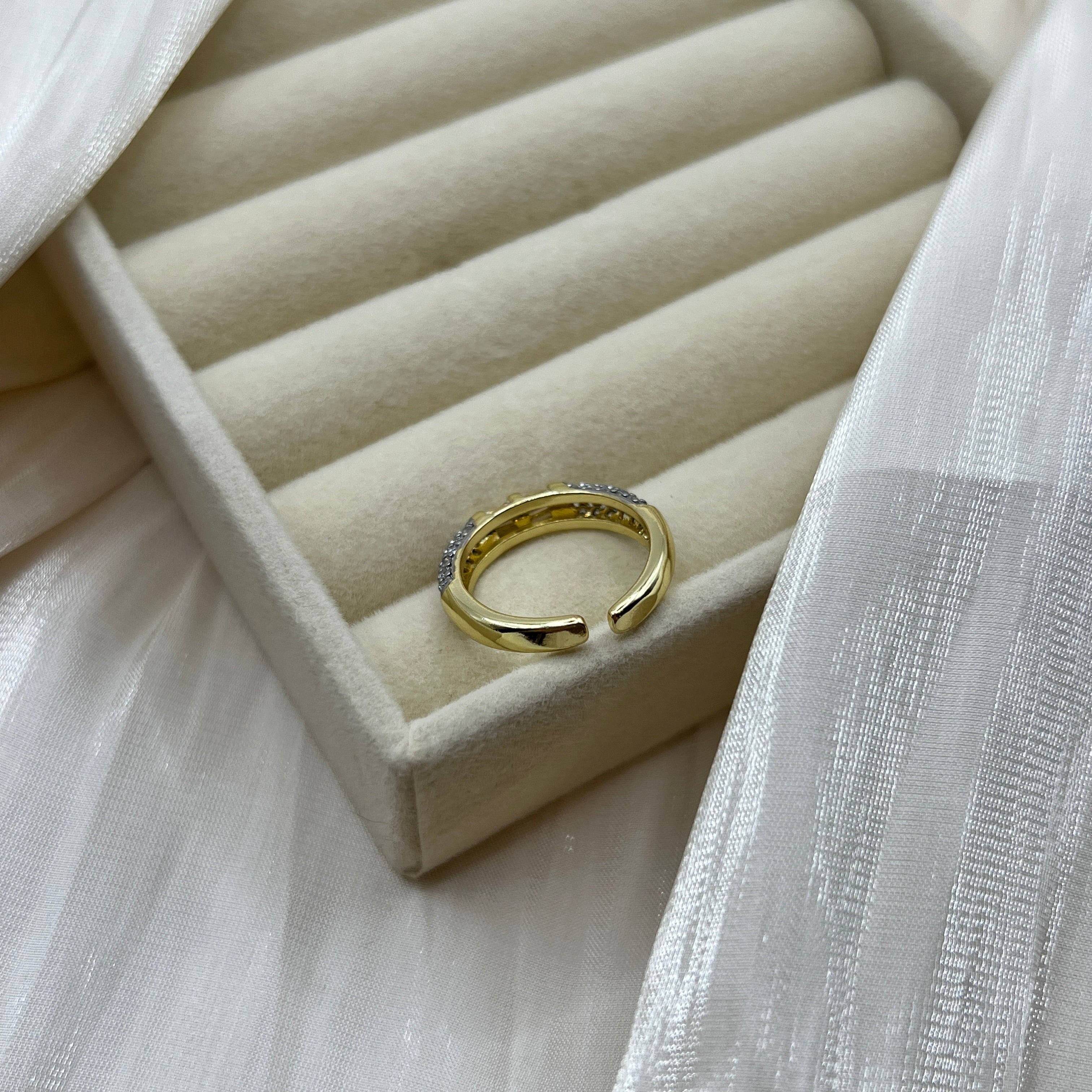 Pave Baguette Adjustable Ring – Orlena