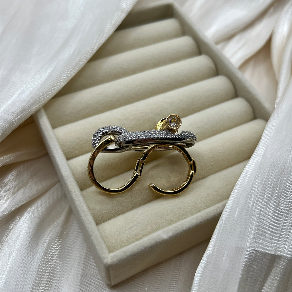Pavé Knot Adjustable Ring – Xavienne