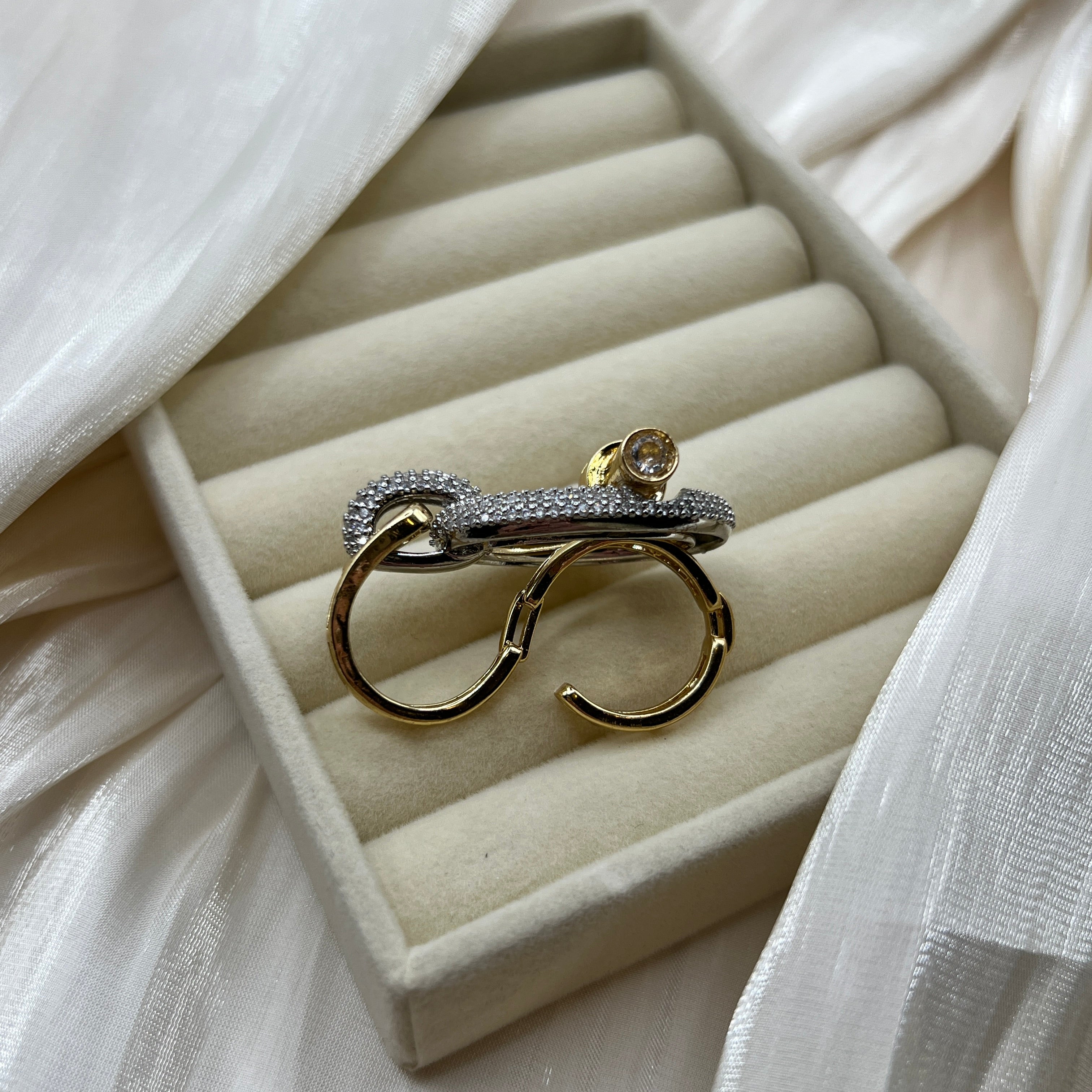 Pavé Knot Adjustable Ring – Xavienne
