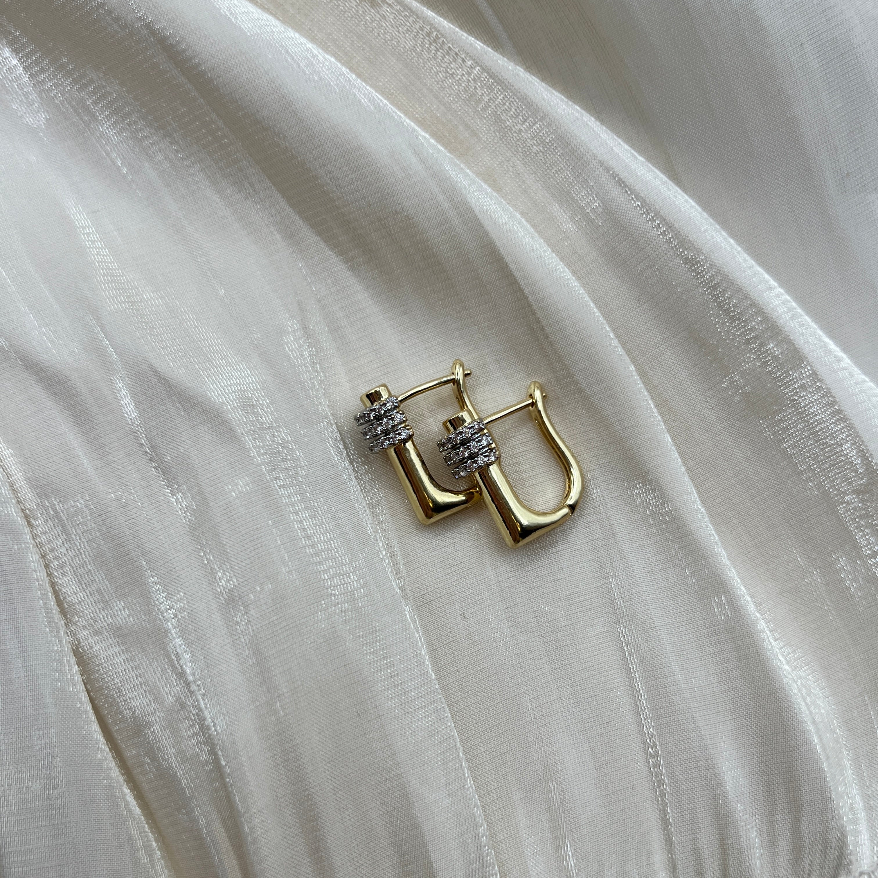Pavé Nail Drop Earrings – Valestia