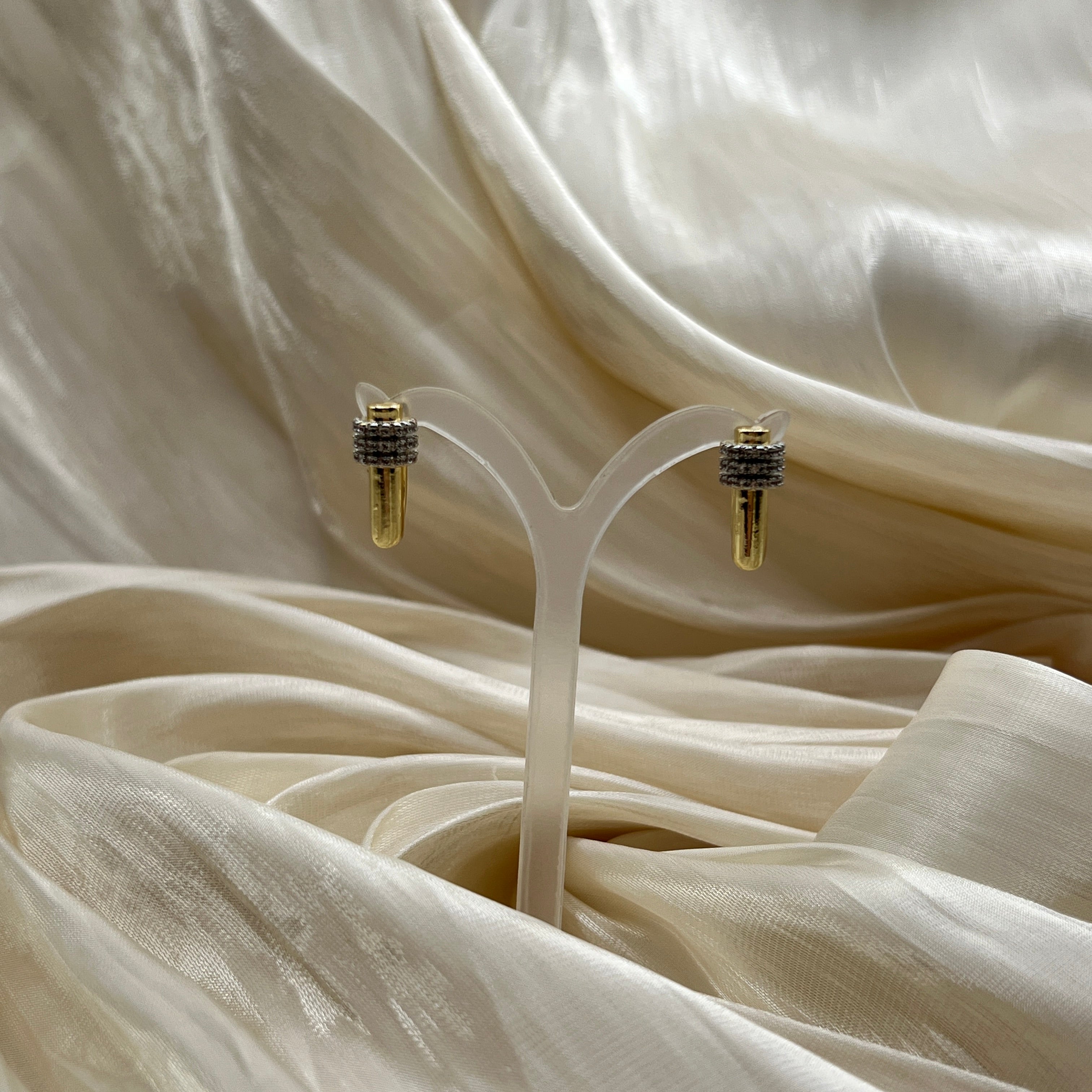 Pavé Nail Drop Earrings – Valestia