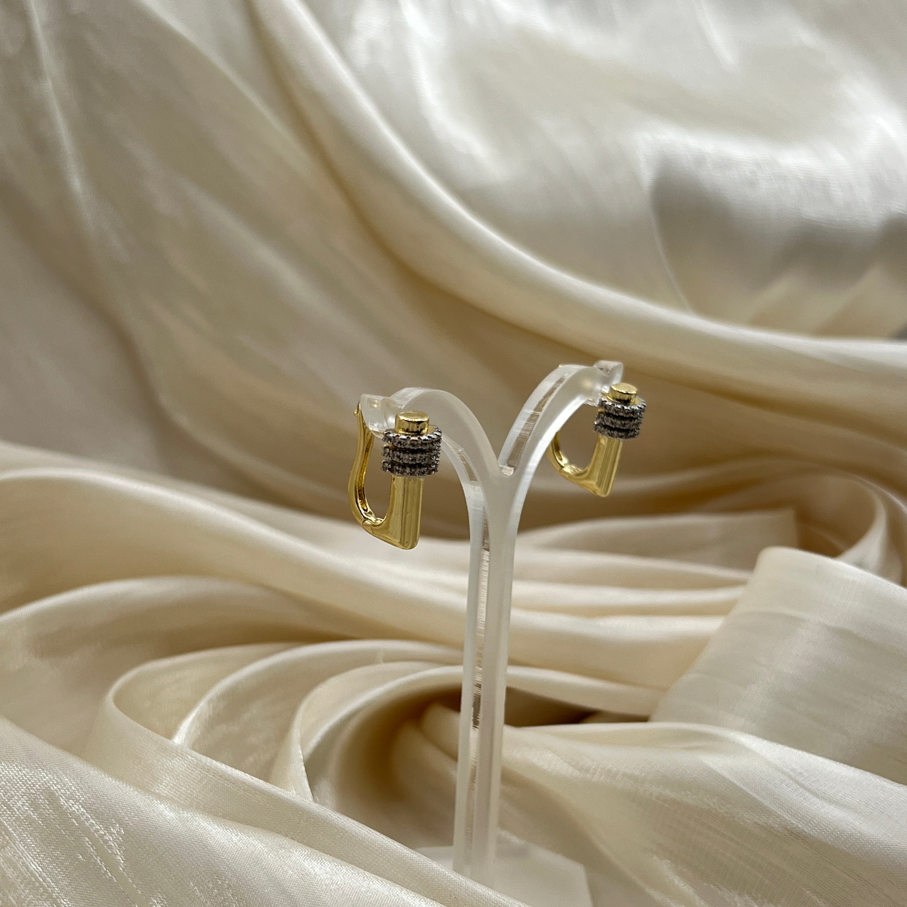 Pavé Nail Drop Earrings – Valestia