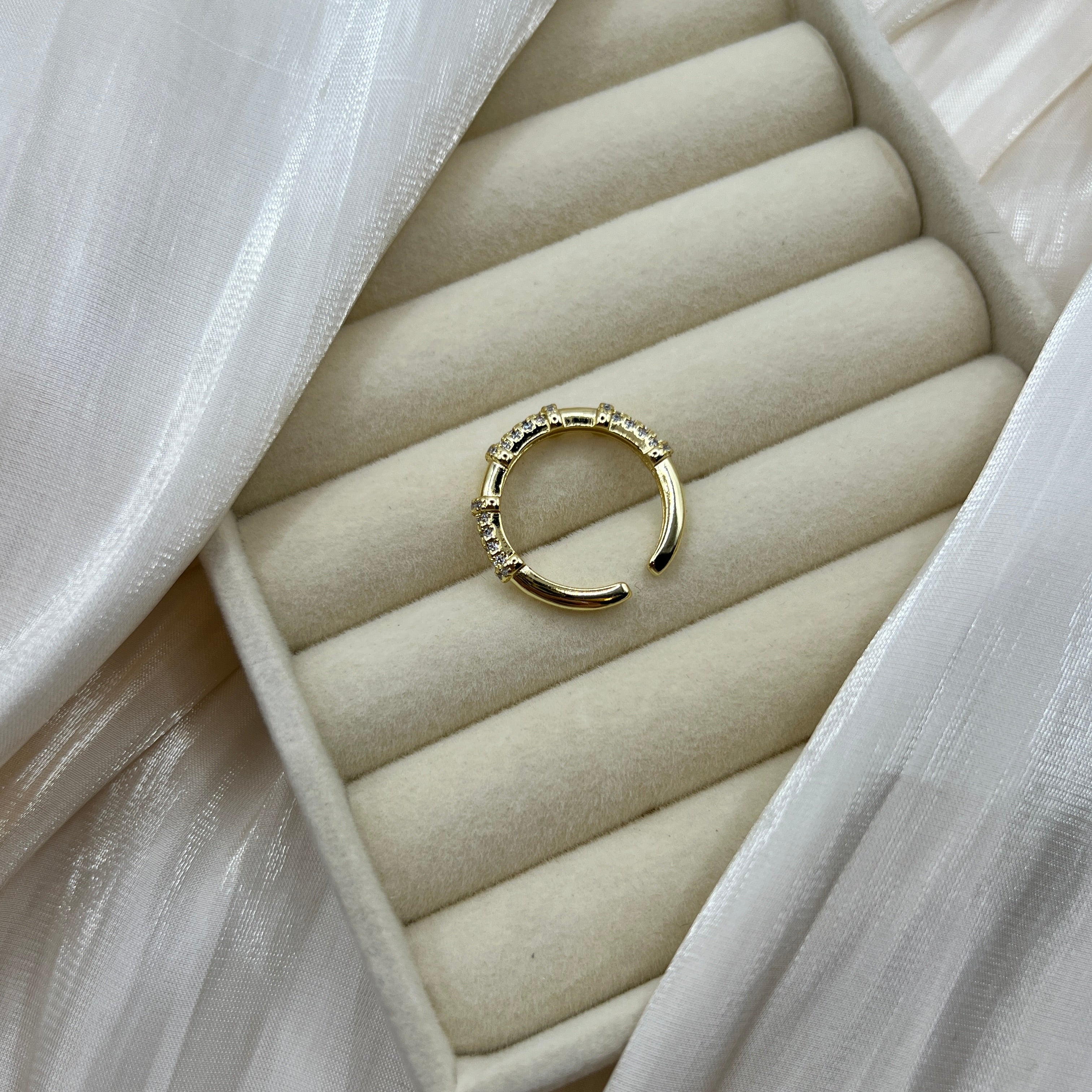 Pave Segment Adjustable Ring – Zephyra