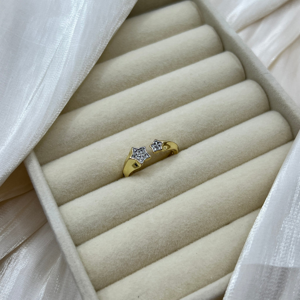 Pave Star Adjustable Ring-Astra