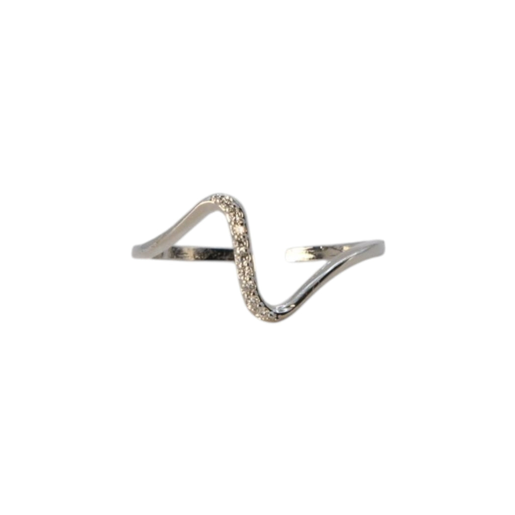 Pavé Wave Adjustable Ring – Ismera